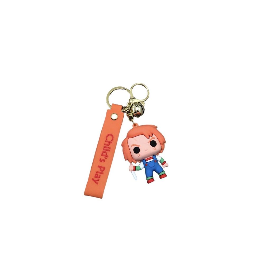 90's Horror Movie Child's Play Chucky Anime Cartoon Silicone Keychain